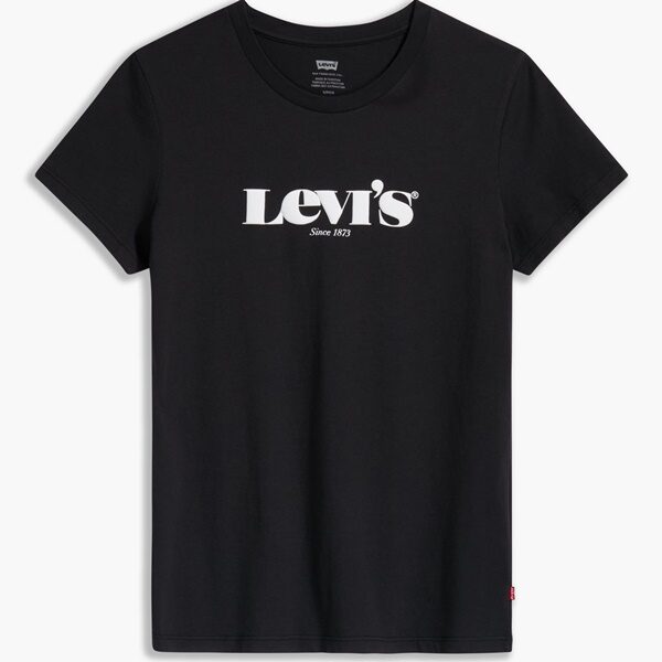 Levi's Γυναικείο T-shirt Μαύρο με Στάμπα