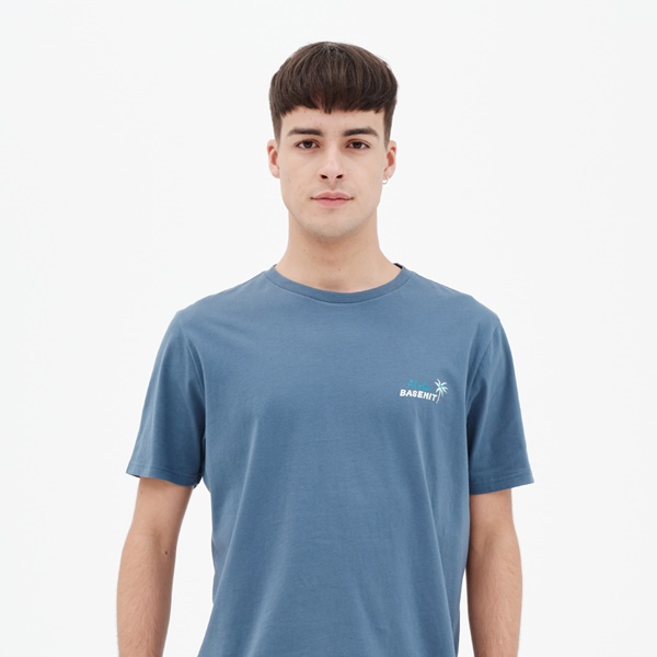 Basehit Ανδρικό T-Shirt DUSTY BLUE - 221.BM33.10