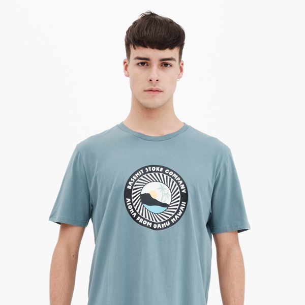 Basehit Ανδρικό T-Shirt DUSTY GREEN - 221.BM33.12