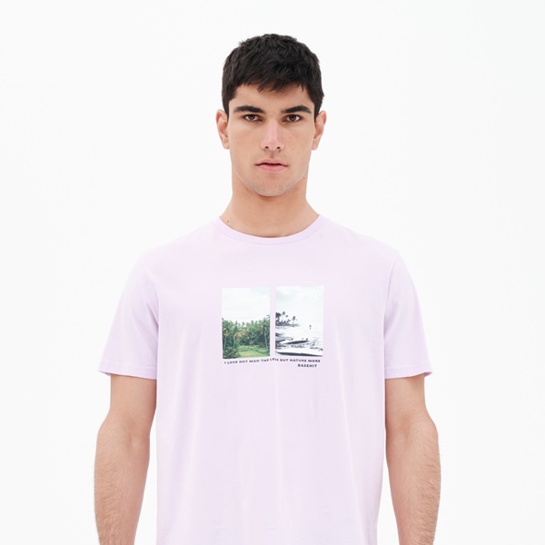 Basehit Ανδρικό T-Shirt PINK - 221.BM33.42