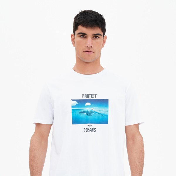 Basehit Ανδρικό T-Shirt WHITE - 221.BM33.44