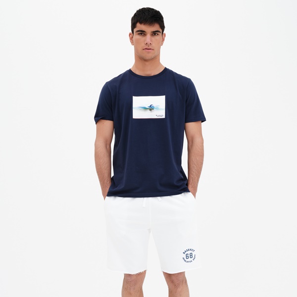 Basehit Ανδρικό T-Shirt NAVY BLUE - 221.BM33.91
