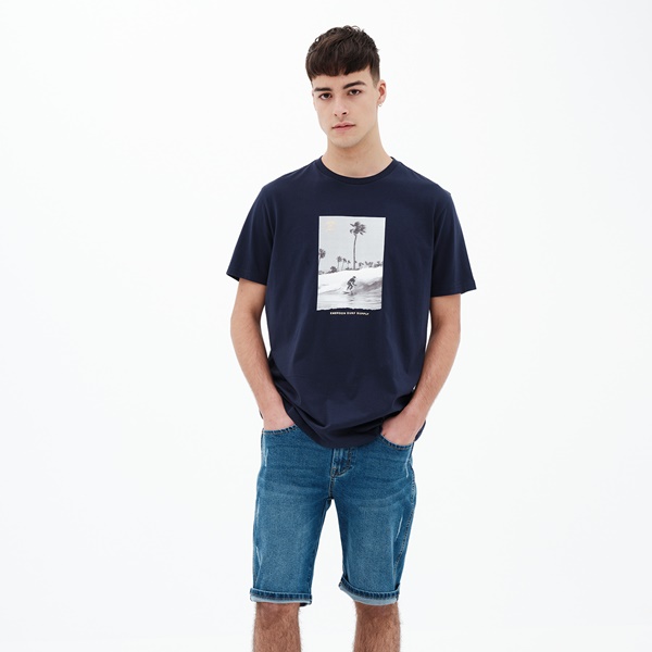 Emerson Ανδρικό T-Shirt NAVY BLUE - 221.EM33.92