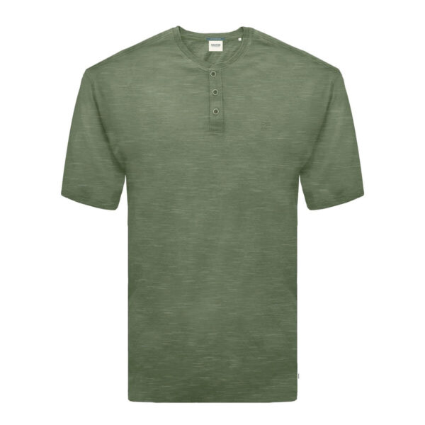 Rebase Ανδρικό T-Shirt Henley 231.RTS.246 DK. GREEN